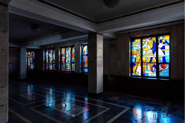 Stained Glass in Sailors' Palace of Culture